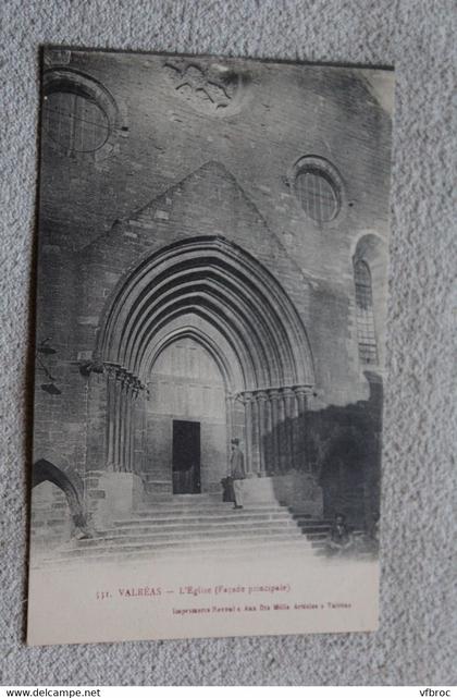 F91, Valréas, l'église, façade principale, Vaucluse 84