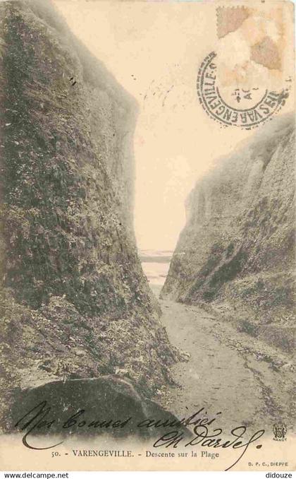 76 - Varengeville sur Mer - Descente sur la Plage - Précurseur - CPA - Oblitération ronde de 1904 - Voir Scans Recto-Ver