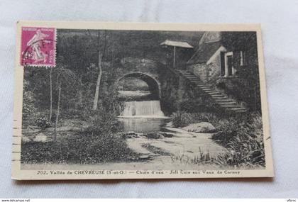 Cpa 1934, joli coin des Vaux de Cernay, chute d'eau, vallée de Chevreuse, Yvelines 78