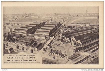 Vénissieux 69 - Panorama Société des Aciéries de Longwy - Ateliers de Lyon-Vénissieux