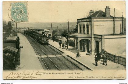 CPA - Carte Postale - France - Gare de Vernouillet Verneuil  - 1905 (D13281)