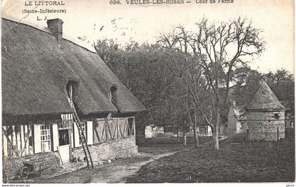 Carte POSTALE  Ancienne de  VEULES les ROSES - Cour de Ferme