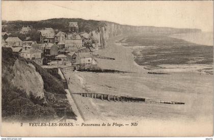 CPA VEULES-les-ROSES - Panorama de la Plage (126417)