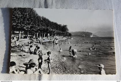 Cpsm 1961, Veyrier du Lac, la plage, Haute Savoie 74