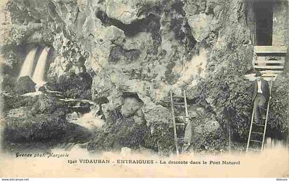 83 - Vidauban - Entraigues - La descente dans le Pont Naturel - Animée - CPA - Voir Scans Recto-Verso