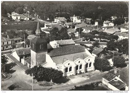 CPSM Vieux-Boucau-les-Bains vue aérienne l'Eglise