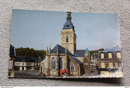 Cpsm, Villedieu les Poeles, l'église, Manche 50