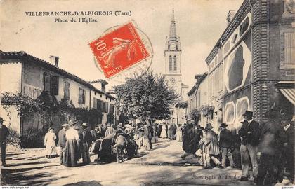 TARN  81    VILLEFRANCHE D'ALBIGEOIS  PLACE DE L'EGLISE