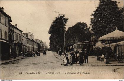 CPA VILLEJUIF Grande-Rue Terminus des Trams (65520)