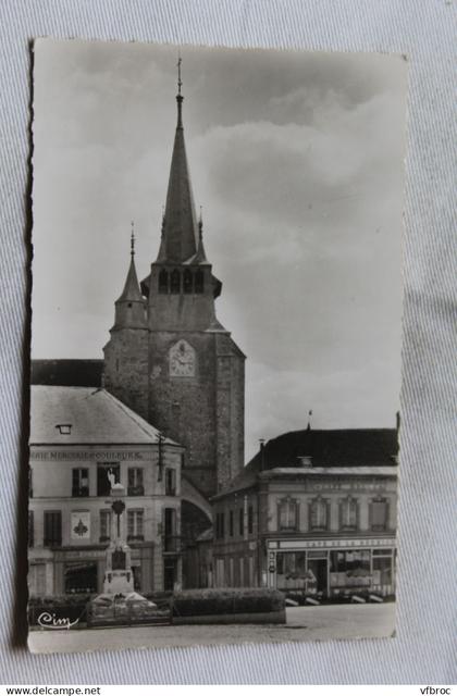 Cpsm, Villeneuve l'Archevêque, le clocher Yonne 89