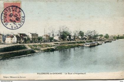 VILLENEUVE LA GARENNE(CARTE EN COULEUR)