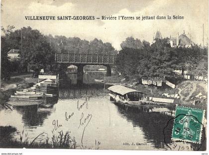 Carte Postale ANCIENNE de VILLENEUVE saint GEORGES - rivière Yerres