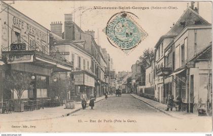 CPA Villeneuve Saint Georges rue de Paris