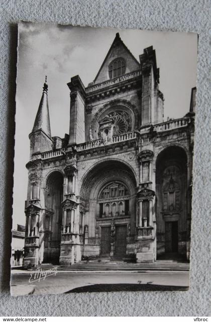 B713, Cpm, Villeneuve sur Yonne, façade de l'église XIIIème siècle, Yonne 89