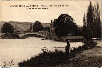 CPA VILLENEUVE-sur-Yonne Pont Tour Bonneville (983051)