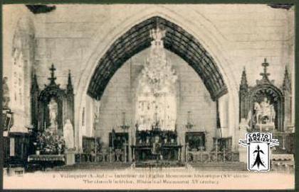 76 Villequier - 2 Villequier (S-Inf) - Intérieur de l´Eglise Monument historique (XVè siècle) - cpa