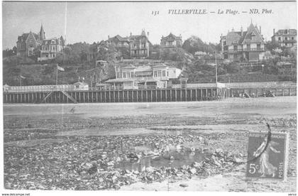 Carte Postale Ancienne de VILLERVILLE-la plage