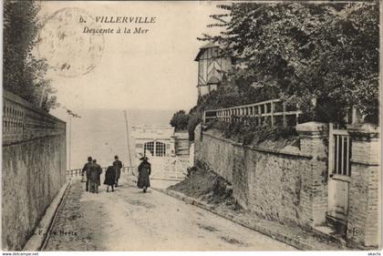 CPA VILLERVILLE - Descente a la Mer (141249)