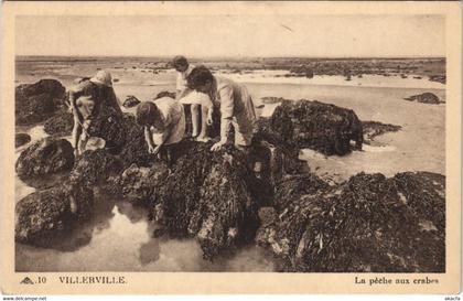 CPA VILLERVILLE - La Peche aux crabes (141250)