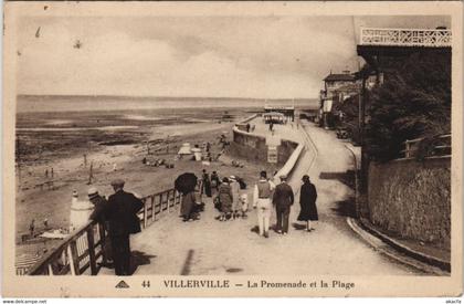 CPA VILLERVILLE - La Promenade et la Plage (141256)