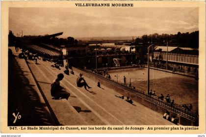 CPA VILLEURBANNE Moderne La Stade Municipal de Cusset Rhone (102243)