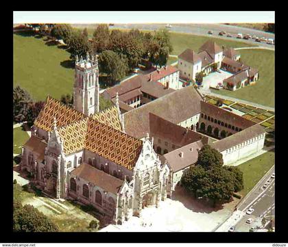 01 - Bourg en Bresse - Eglise de Brou - Vue aérienne de Brou - L'Eglise et le Monastère - Carte Neuve - CPM - Voir Scans