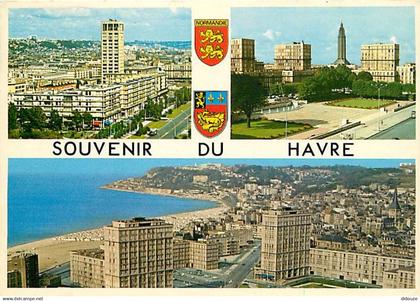 76 - Le Havre - Multivues - Blasons - Flamme Postale de Le Havre - CPM - Voir Scans Recto-Verso