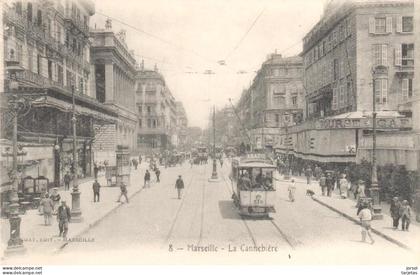 POSTAL   MARSEILLE  -FRANCIA  -LA CANNEBIERE