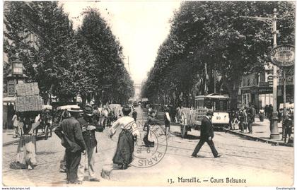 CPA Carte postale France Marseille Cours Belsunce 1913 VM69360