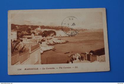 1924  La CORNICHE MARSEILLE CPA-Carte Postale [13] Bouches-du-Rhône-The cornice-pour Allone voisinlieu