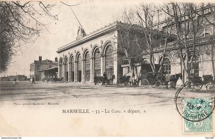 marseille * parvis de la gare * départ * attelage