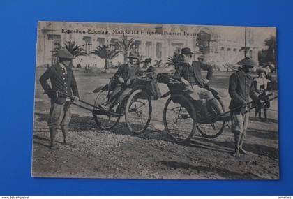 1906 CPA EXPOSITION COLONIALE à MARSEILLE POUSSES POUSSE CONCHINE-INDOCHINE ANNAMITES Carte Postale 13] Bouches-du-Rhône