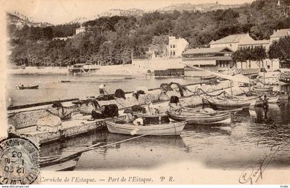 MARSEILLE LE PORT DE L'ESTAQUE   (CARTE PRECURSEUR )