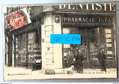 Marseille Devant Magasin- 2 Bd Baille, Pharmacie Marius Ispa Dentiste Gd chemin de Toulon[13]B-D-R-Top CPA Carte Postale