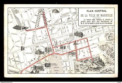 13 - MARSEILLE - PLAN DU CENTRE VILLE