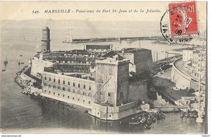 Marseille - Panorama du Fort St-Jean et de la Joliette