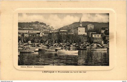 CPA MARSEILLE - L'ESTAQUE Promenade au bord de mer (986401)