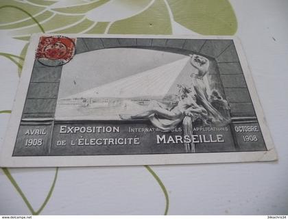 CPA  13 Bouches du  Rhône  Marseille  Exposition d'électricité 1908