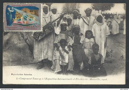 +++ CPA - France 13 - MARSEILLE 1908 - Campement Touareg à l' Exposition Internationale d'Electricité   //