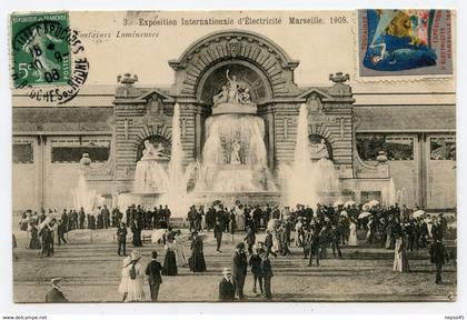 exposition internationale d'élétricité à Marseille 1908 voir timbre bordure supérieure droit.