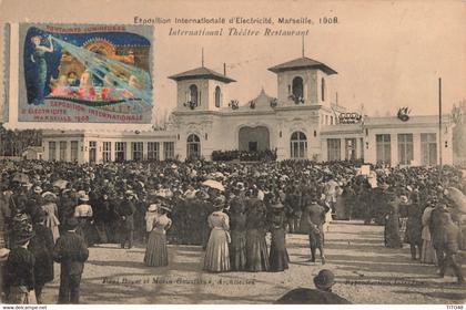 France (13 Marseille) - Exposition Internationale d'Electricité 1908 - International Théâtre Restaurant