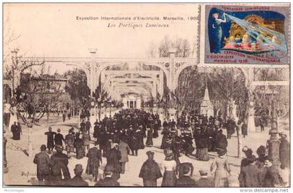 MARSEILLE - Exposition Internationale d´Électricité 1908, Les Portiques Lumineux