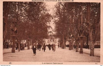 Marseille (Exposition Coloniale) - l'Avenue Centrale