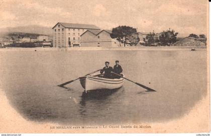 Le Merlan près Marseille - Le Grand Bassin du Merlan (pliure)