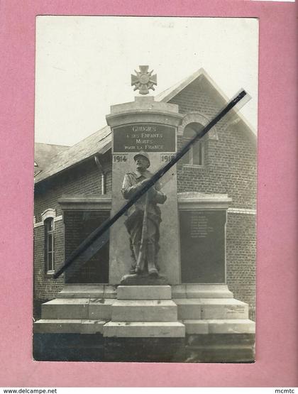 Carte photo - Monument aux Morts de  Grugies