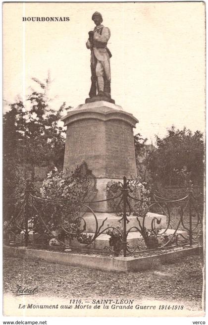 Carte Postale Ancienne de SAINT LEON-monuments aux morts