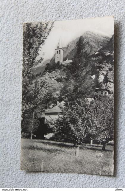 Cpsm, Jausiers, haute vallée de l'Ubaye, la tour, Alpes de haute Provence 04