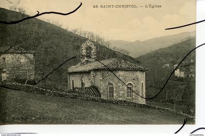 CPA . D07 .Saint Christol . L' Eglise.