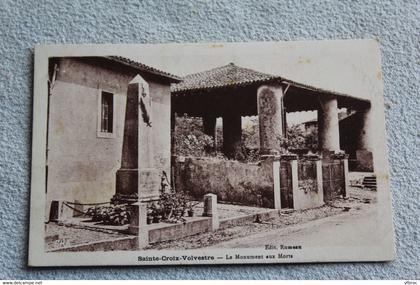 Cpa 1947, sainte Croix Volvestre, le monument aux morts, Ariège 09