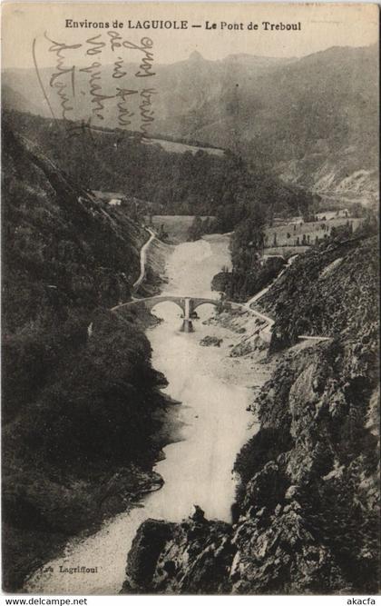 CPA Environs de LAGUIOLE - Le Pont de Treboul (133141)